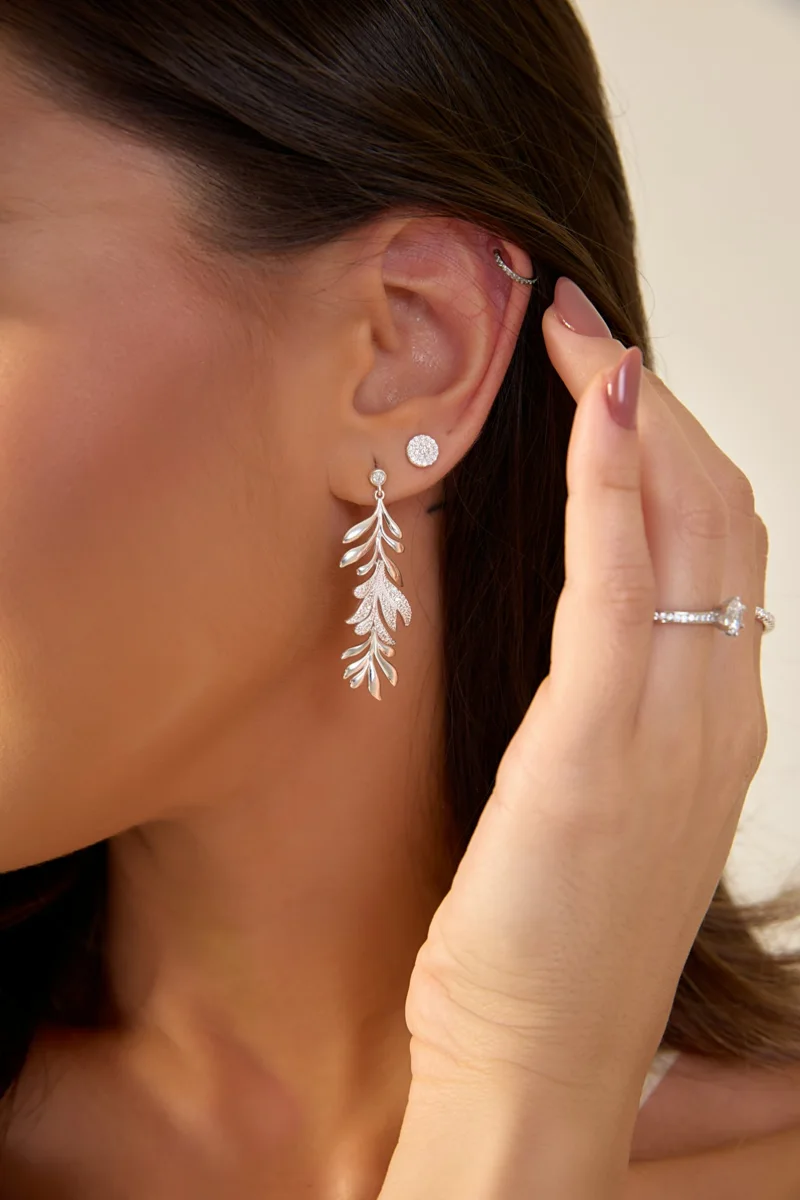 Brincos Soluar em prata 925 e ouro 18k
